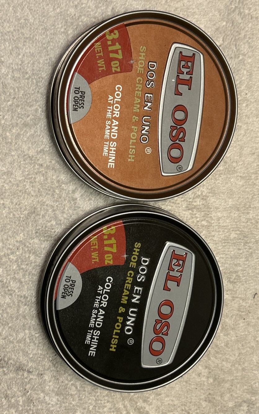 El Oso Shoe Cream & Polish 3.17 OZ  Color And Shine Black /Brown 2 pack